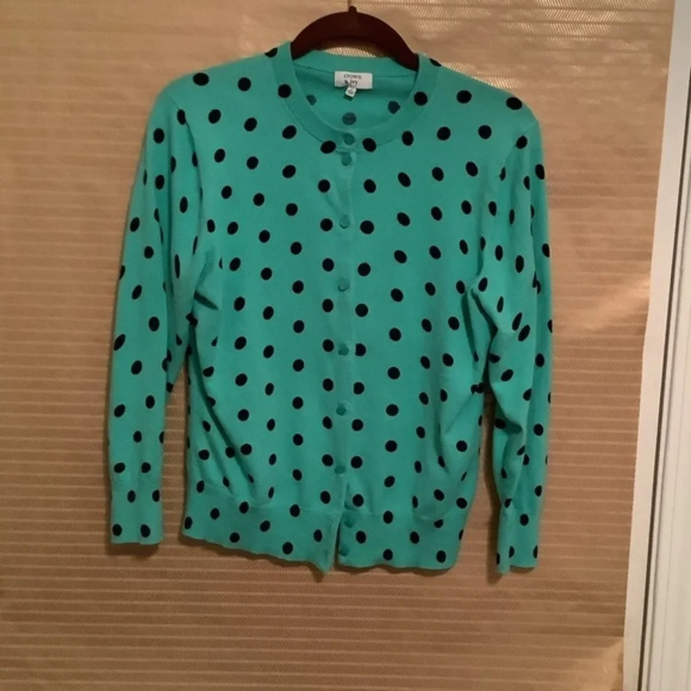VINTAGE~ CROWN & IVY~POLKA DOT~ SWEATER~